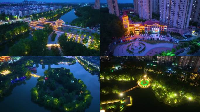 冠县 清泉河 冠县夜景 清泉桥