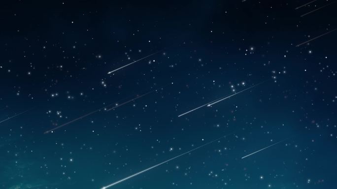 流星划过星空 梦幻流星雨