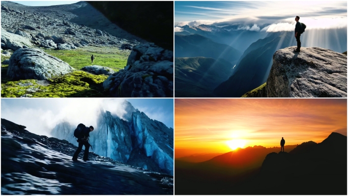 登顶登山日出超越自己升华【合集】