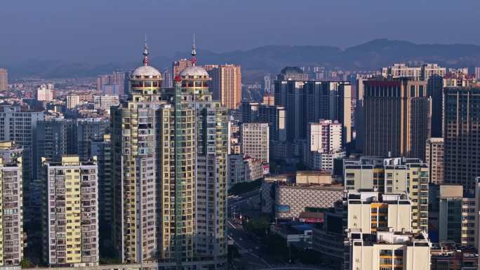 文山市开化路-市中心航拍