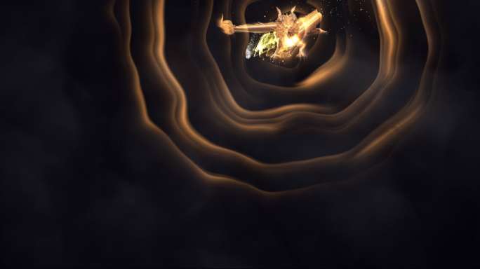 AE模板-金色神龙飞舞特效通道