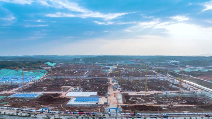 【延时】湖南大学科创刚校区建设工地延时