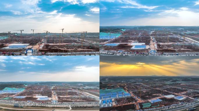 【延时】湖南大学科创刚校区建设工地延时