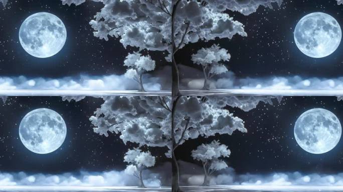 星空下的宁静之美 月亮 月夜