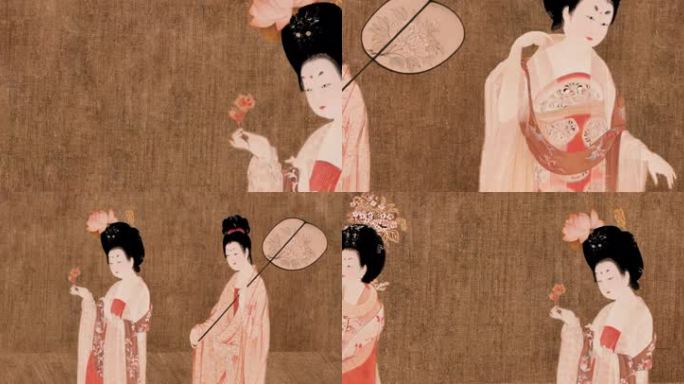 古画动画《簪花仕女图》8K宽屏