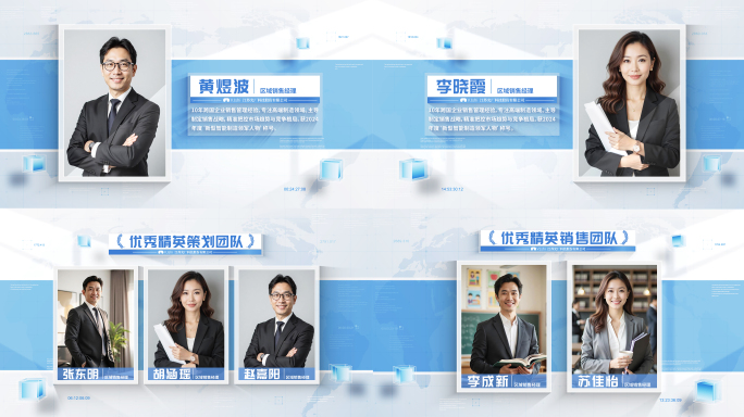 明亮简洁商务人物简介
