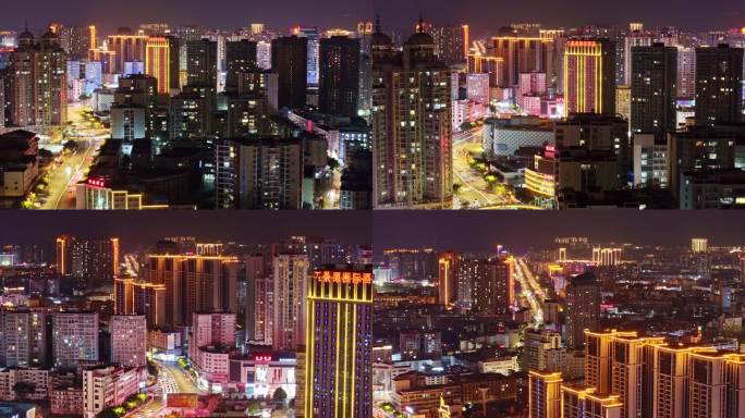 文山市夜景中心航拍 4k