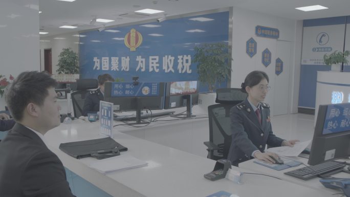 税务服务窗口日常工作无调色