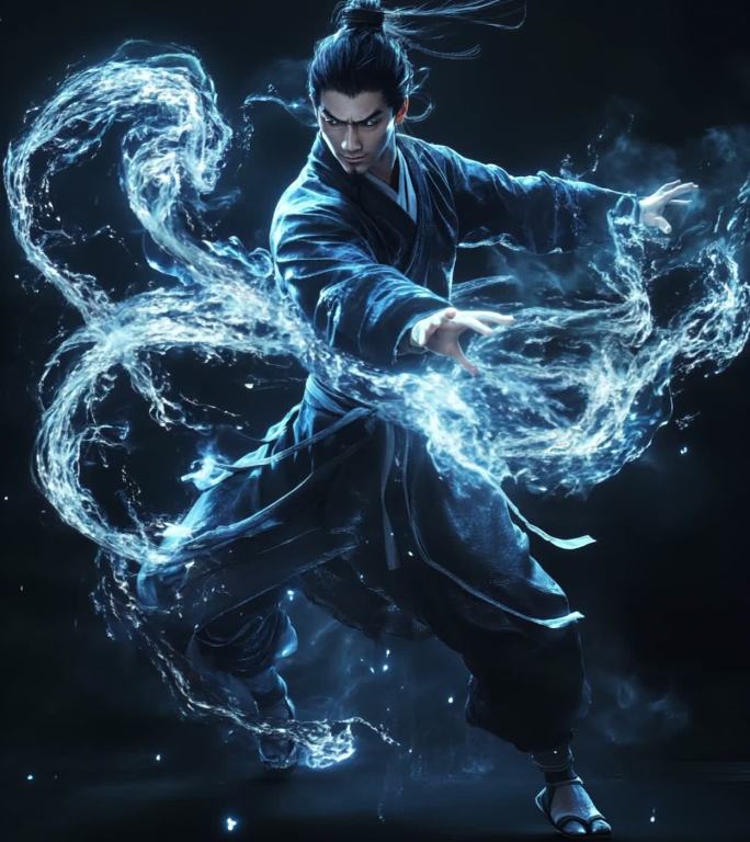 武侠风 太极 粒子 水流