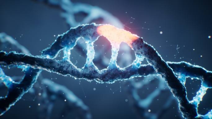 生物科技DNA基因突变概念三维渲染