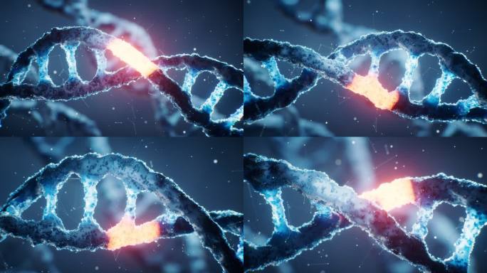 生物科技DNA基因突变概念三维渲染