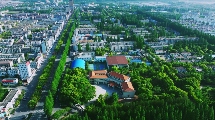 5K森林城市江汉油田航拍 广华航拍