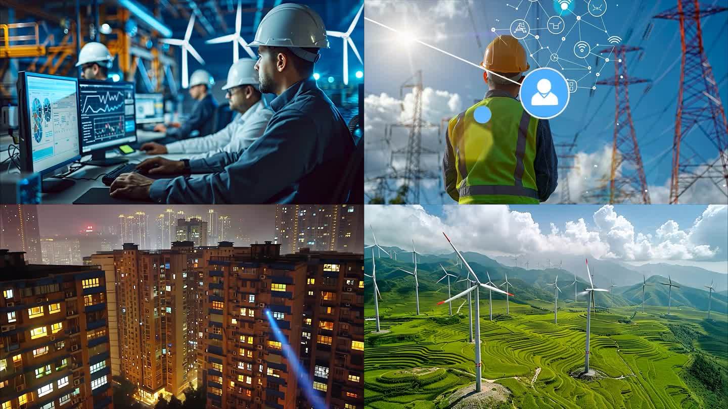 国家电网科技电网新能源电力工人ai素材原