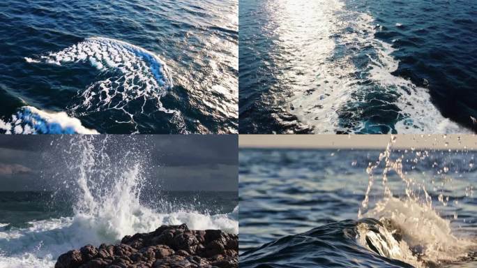 海浪拍岸的壮观景象
