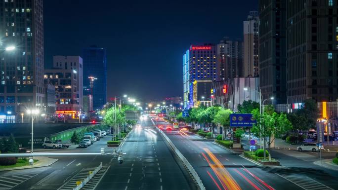 赤峰城市夜景延时合集 都市车水马龙