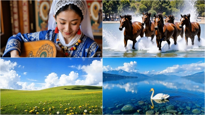 新疆自然风光风景美丽中国