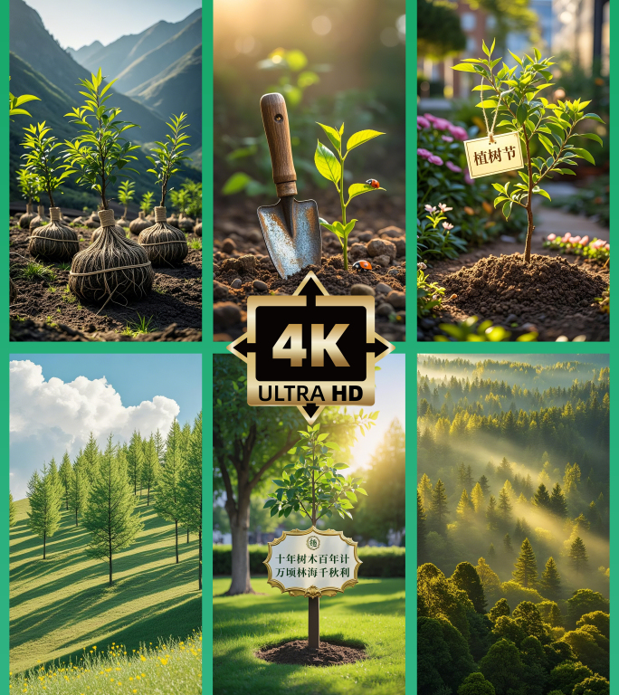 原创4K 3月12日植树节企业微信视频