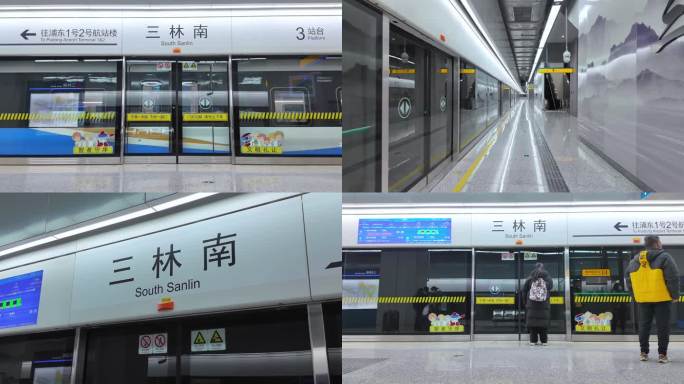 上海机场联络线三林南站台实拍