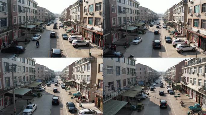 男方接亲车队行驶高端车队出发航拍婚礼车队