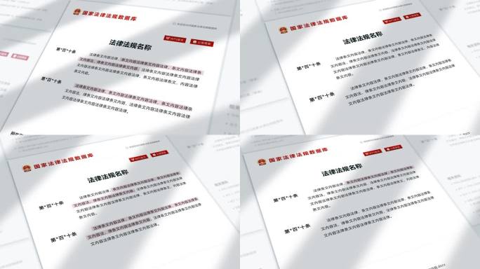 法律法规条款条例细则网页展示
