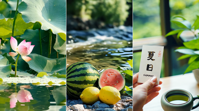 【竖版】夏天 立夏 大暑 小暑 夏至 蝉