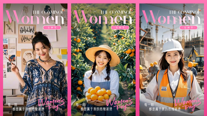 原创38女人节女神节妇女节企业微信小视频