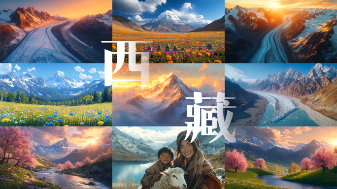 绝美西藏自然风光人文延时航拍合集