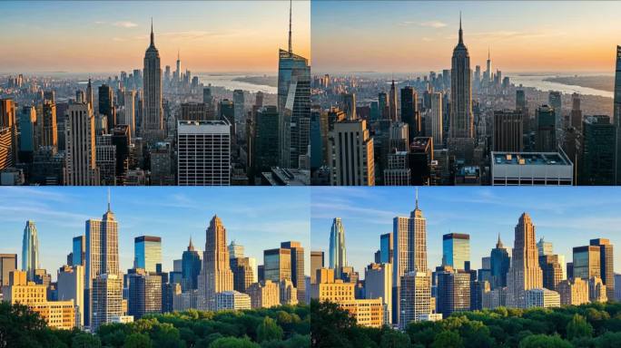 市中心高楼，都市繁华地标之景