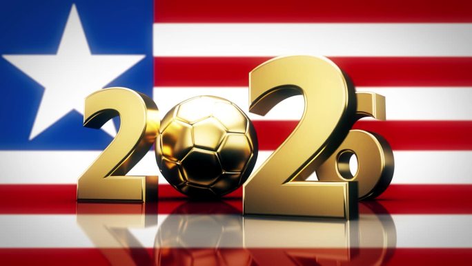 2026年利比里亚足球的3D动画概念