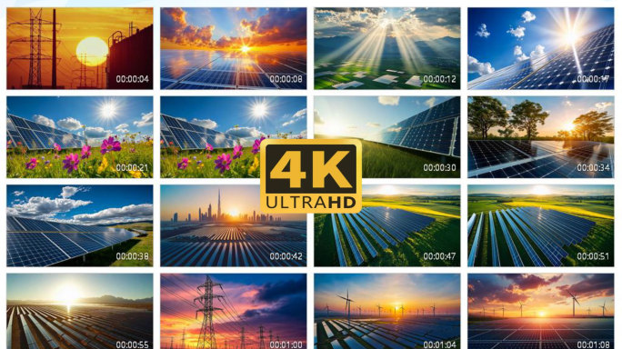 4K新能源光伏太阳能发电2