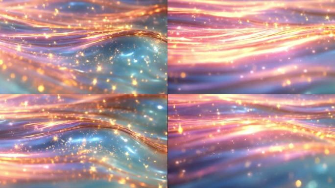 【6K】梦幻波浪粒子背景