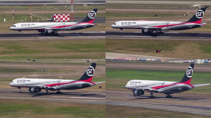 顺丰航空波音757货运飞机起飞全过程