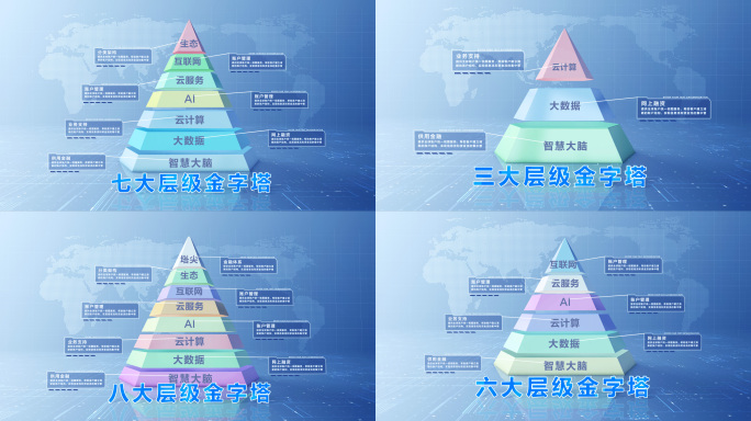 【2-10层】多层金字塔结构AE模版