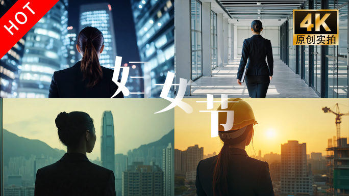 女性力量 各行业女性 女性背影