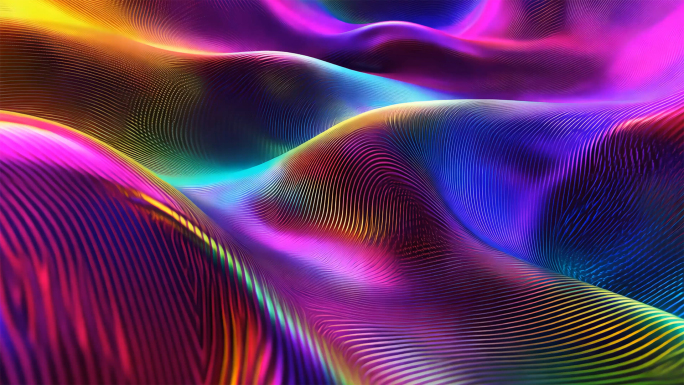 镭射彩色抽象粒子线条背景