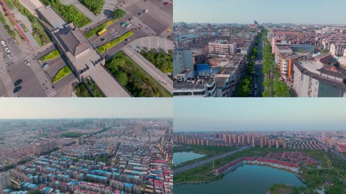 开封新门 开封城区航拍 开封城市航拍