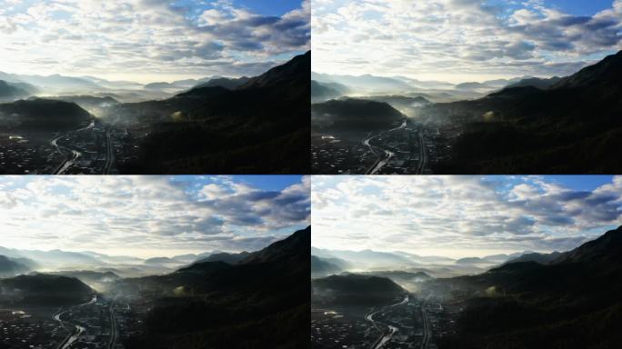 壮美山河晨曦风光