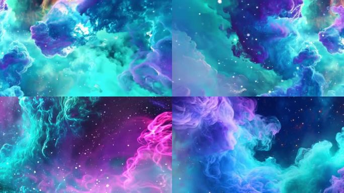 绚丽紫色星云梦幻星空宽屏
