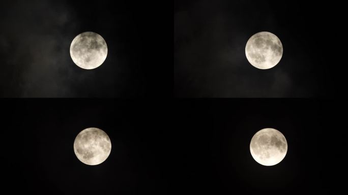 夜空中的满月