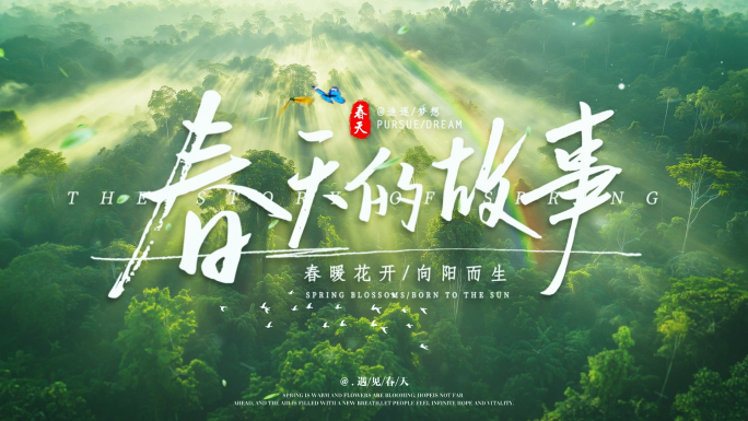 唯美春天旅游文字片头