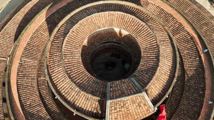 圆形客家土楼景观  建筑风貌 福建漳州