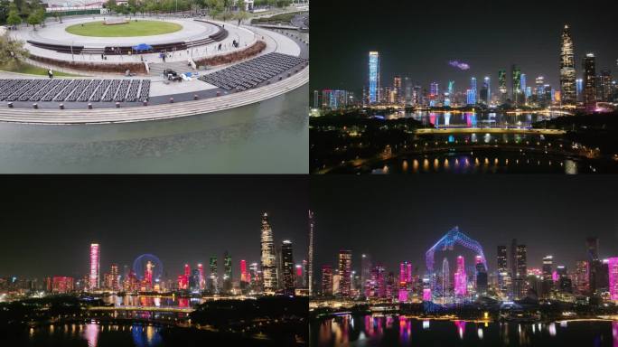 深圳城市夜景无人机灯光秀