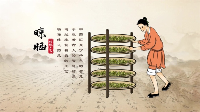 中医古法中药炮制工艺流程制药流程无插件