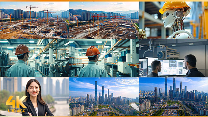 城市发展中建设者职场风采展现城市建设建筑