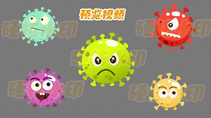 趣味病毒角色动画AE模板