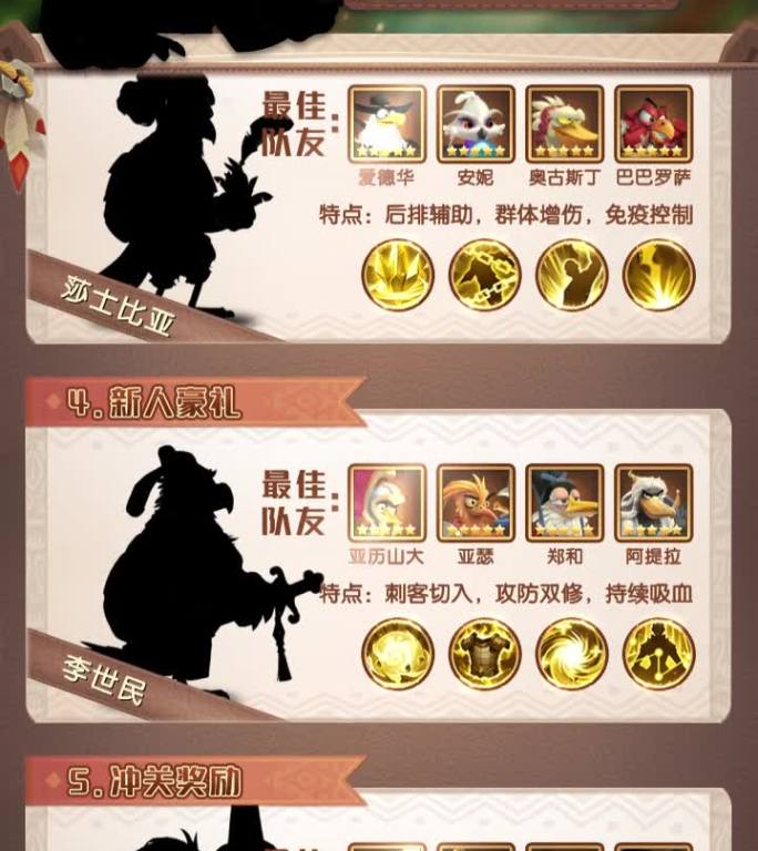 欧美复古风卡牌游戏人物图鉴滑动展示