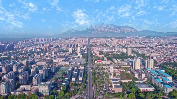 河南 登封 城市航拍 航拍城市大景