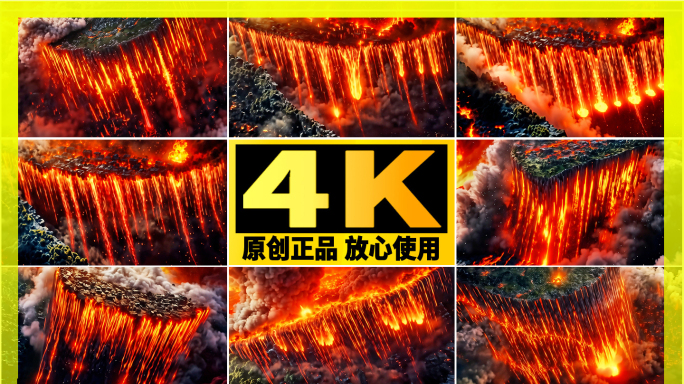 【哪吒2陈塘关天空裂痕】火山熔岩倾泻而下