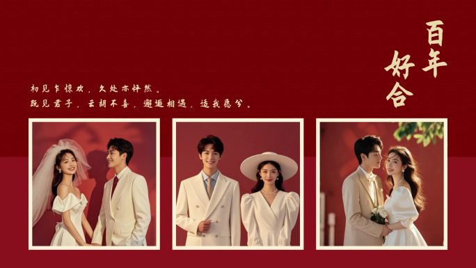 中式婚礼相册模版