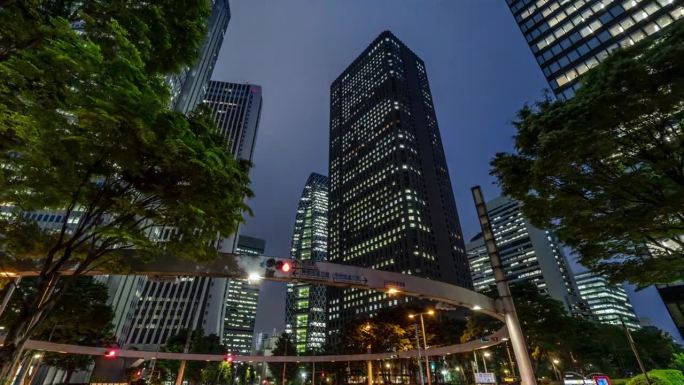 东京，新宿站夜景 / 日本